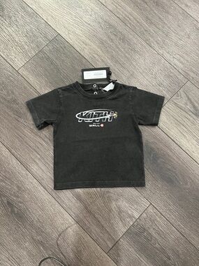 Kith Black Kids Logo Tee with White Accent